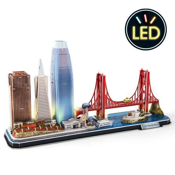 Продукт Cubic Fun - Пъзел 3D Cityline San Francisco 90ч. с LED светлини  - 0 - BG Hlapeta